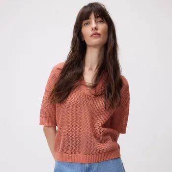Dámský svetr Reserved - Pletená halenka - měděná - VC831-28X - VC831-28X-L