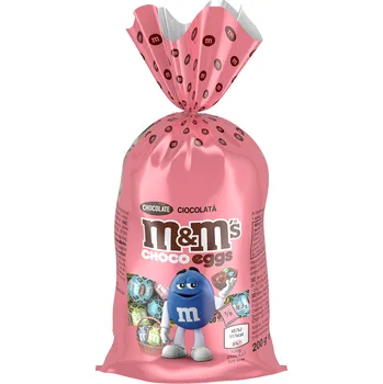 Bonbon M&M’S Čokoládová vajíčka v růžovém sáčku 200 g