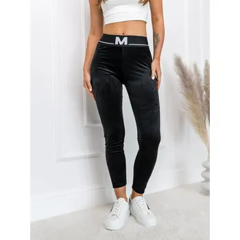 Dámské oblečení Černé dámské velurové džínové legíny Bolf W7577 - XL