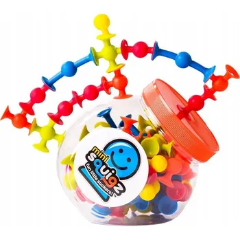 ostatní stavebnice Barevné SILIKONOVÉ Stavebnice PŘÍSAVKY 75 Dílků pro Nejmenší