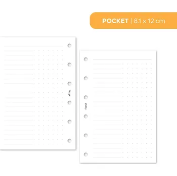 Náplň do diáře Fleppi Náplň do diáře - duo tečky a linky Vyberte velikost náplně: Pocket