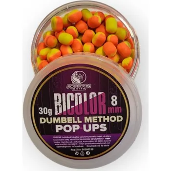 Boilies Poseidon Baits Biocolor Dumbell Method Pop-ups 8mm 30g - ROBIN RED