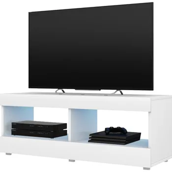 Televizní stolek TV stolek Viansola 100 cm bílý mat / bílý lesk