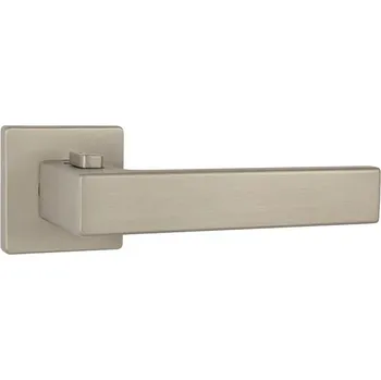 Dveřní kování MP KOVÁNÍ TI - SQUARE - HR 4275Q 7S s uzamykáním Provedení: KLIKA/KLIKA WC PRAVÁ, Povrch: NP - nikl perla, Typ otvoru: BEZ SPODNÍ ROZETY