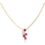 Zlatnictví Helios Zlatý řetízek s diamantem a rubíny