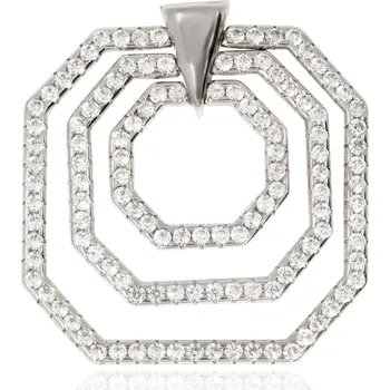 Přívěsek Zlatnictví Helios Luxusní přívěsek se zirkony z bílého zlata