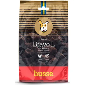 Pamlsek pro psa Husse Bravo L, 150 g | Bezlepková měkká pochoutka s jehněčím masem
