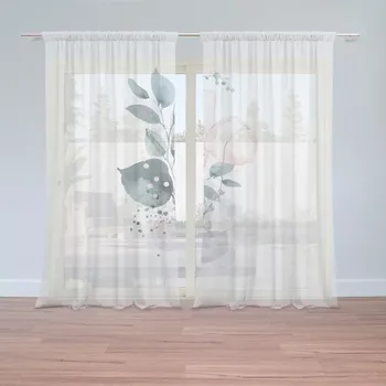 Záclona Sablio Záclony Květinová abstrakce: 2ks 150x250cm