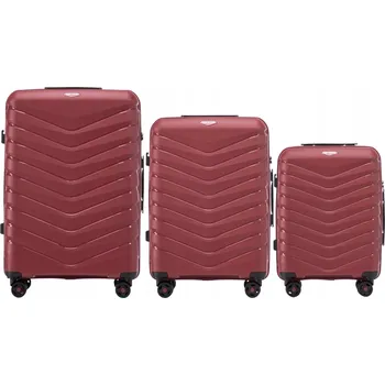 PHX01 PHOENIX, Sada 3 kufrů z POLYPROPYLENU (L,M,S) Wings, BÍLÁ