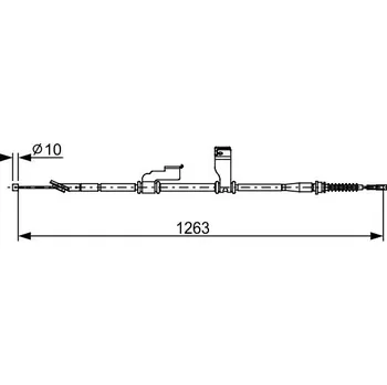 Lanko parkovací brzdy Tažné lanko, parkovací brzda BOSCH 1 987 482 617