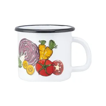 HRNEK SMALTOVANÝ 0.45L PRŮMĚR 9CM VÝŠKA 9CM ZELENINA