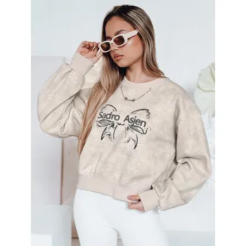 Dámská mikina Dámská mikina krátká oversize se vzorem tiedye DENVIS BY1422 Barva: Světle Šedá, Velikost: ONE SIZE