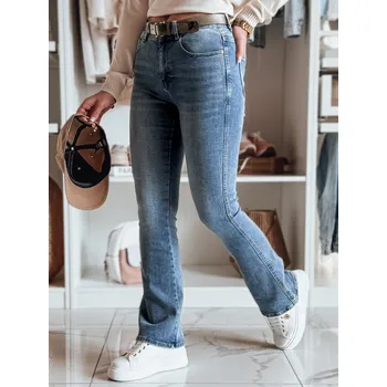 Dámské džíny Dámské džíny zvonové s páskem FITLOW UY2466 Barva: Nebeská, Velikost: 27