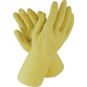 Pracovní rukavice PROFOD PD-HL-VLX / Žluté latexové rukavice silné - žlutá L