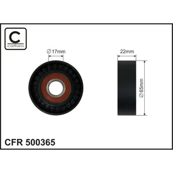 Napínací kladka, žebrovaný klínový řemen CAFFARO 500365