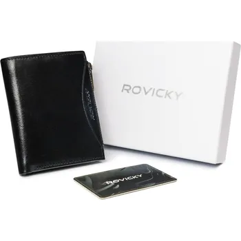 Peněženka Trendová pánská kožená peněženka Dero, černá/černá