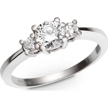 Prsten Prsten z bílého zlata s laboratorními diamanty 275 Velikost: 57