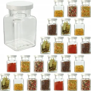 Dóza na potraviny Skleničky na koření 150 Ml EKO zavařovací sklenice bílé šroubovací víčko twist-off 24 kusů