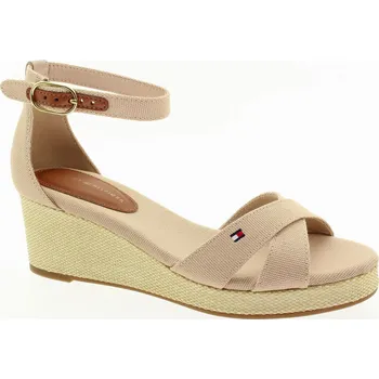 Dámské pantofle TOMMY HILFIGER Dámské textilní sandále na klínku FW0FW08481-TRY-855 Velikost 37