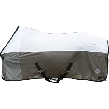 Deka pro koně Síťová deka HKM -COLOURFUL- - Bílá/Růžová - 145cm