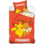 Dětské povlečení Pokémon Eeve a Pikachu