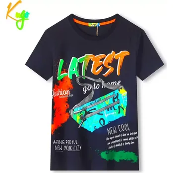 Dětské tričko KUGO TM8577C tm.modré vel.134,146,158