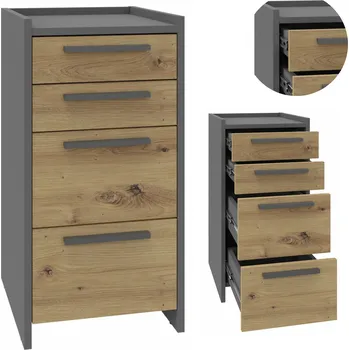 Komoda Komoda Matkam 36 x 35,6 x 70,4 cm antracit, dub artisan matný