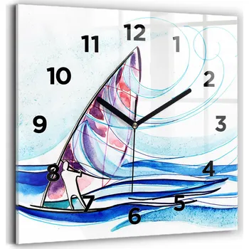 Hodiny Nástěnné hodiny Wallfluent fialové 30 cm