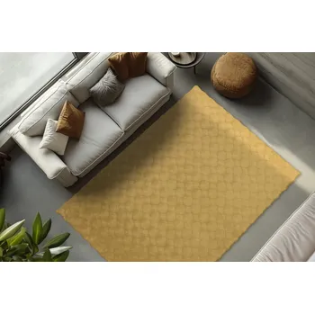 Koberec Kusový koberec Diamond Cut 800 honey - Kruh 120 cm průměr