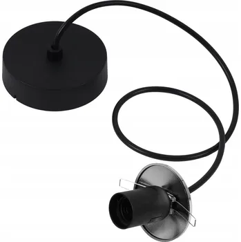 ZÁVĚSNÁ LAMPA STROPNÍ ČERNÁ CHROM E27 102.5CM