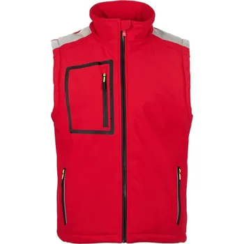 pracovní vesta Pánská softshellová vesta Payper STREAM PAD VEST Barva: Červená/ Černá, Velikost: L
