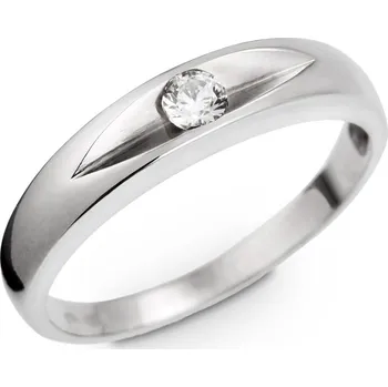 Prsten Zásnubní prsten z bílého zlata s přírodním diamantem 276.90 Velikost: 59