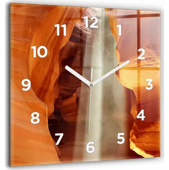 Hodiny Skleněné Hodiny s potiskem Tichý Mechanismus Loft Nástěnné Pouštní kaňon