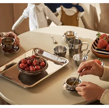 Čajovna ferm LIVING fermLiving Nerezová čajová souprava na hraní Toro fermLIVING Toro Play Set - Stainless Steel