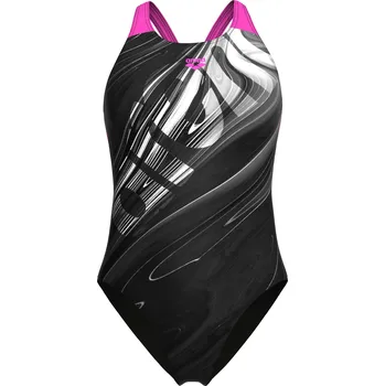 Dámské plavky Dámské plavecké jednodílné plavky ARENA-WOMENS FLOW SWIMSUIT V BACK LB Černá L