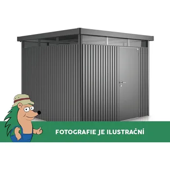 Zahradní domek Domek na nářadí Biohort HIGHLINE H5, tmavě šedý, dvoukřídlé dveře BH84069