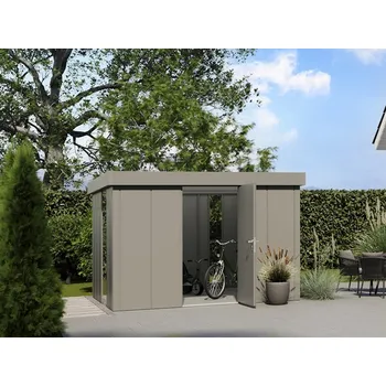 Zahradní domek Zahradní domek HÖRMANN Juno Design JFD6, rovná střecha, dvoukřídlé dveře