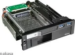 AKASA HDD box Lokstor M51, 3.5\" a 2.5\" SATA HDD do 5.25\" interní pozice, USB 3.0, černá