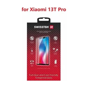 SKLO SWISSTEN FULL GLUE, COLOR FRAME, CASE FRIENDLY PRO XIAOMI 13T PRO ČERNÉ
