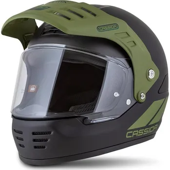 Helma na motorku Přilba FormX FlatOut, CASSIDA (černá matná/zelená/zelený matný kšilt) 2026 2XL