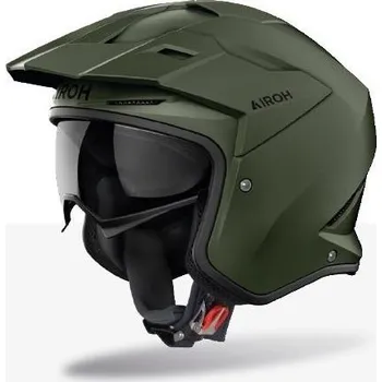 Helma na motorku Přilba KOMBAKT Color, AIROH (khaki matná) 2026 L