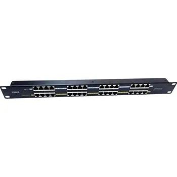 MaxLink POE panel 16 portů, 1U pro rack 19", stíněný