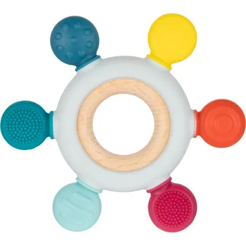 Canpol babies kousátko dřevěno-silikonové HVĚZDA 3m+