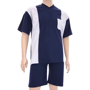 Pyžamo LUĎEK krátký rukáv 3XL tmavě modrá a melír