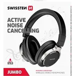 Sluchátka Bluetooth SWISSTEN JUMBO ANC, bezdrátová, černá