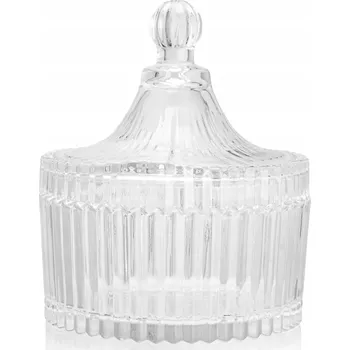 Dóza na potraviny KŘIŠŤÁLOVÁ DÓZA S VÍKEM PRŮHLEDNÁ 250 ML