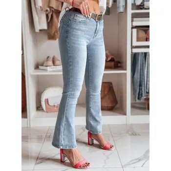 Dámské džíny Dámské džíny zvonové s páskem MODELISS UY2480 Barva: Nebeská, Velikost: 28