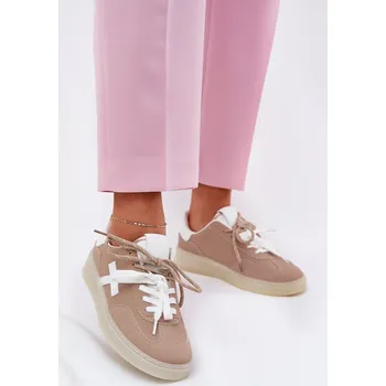 Dámské tenisky Nízké Sportovní Boty Dámské S Pantherem Zelevelis Barva: Béžová, Velikost: 40