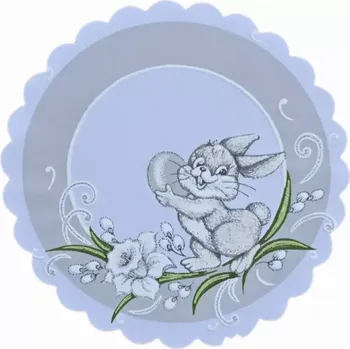 Velikonoční dekorace Velikonoční prostírání Zajíček šedé 23 cm