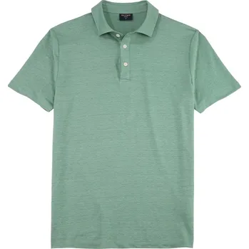 Olymp pánské lněné triko s límečkem 542952 88 Zelená L